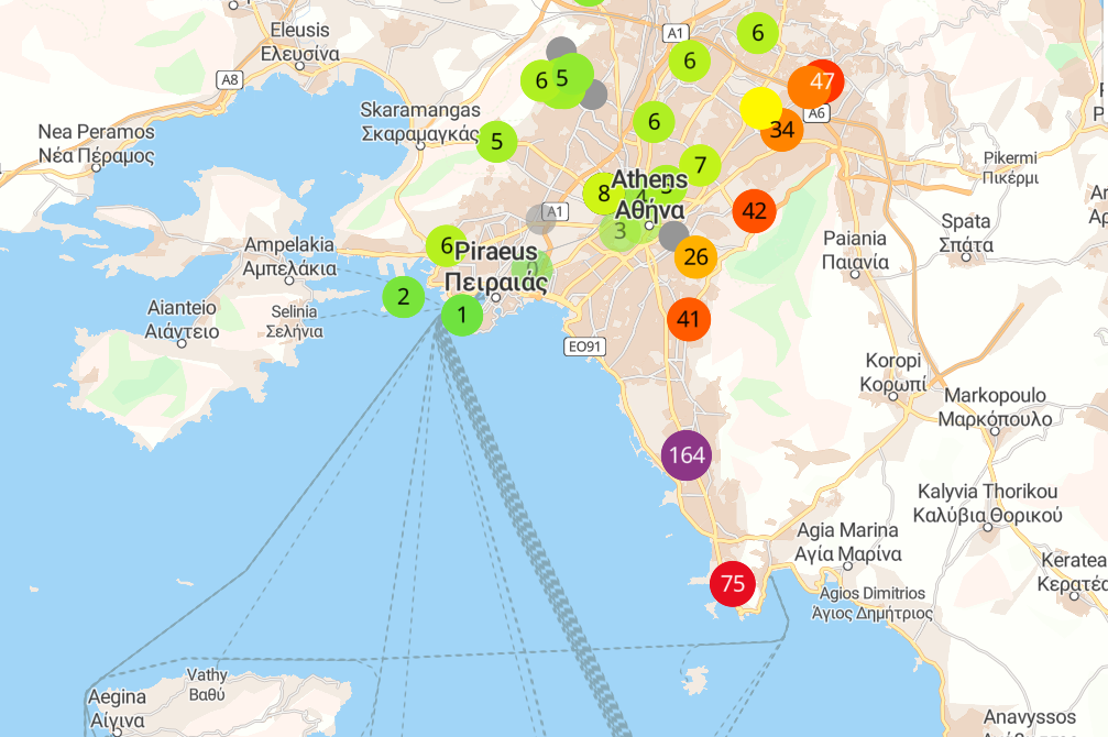 Καπνός στην Αττική: Οδηγίες προστασίας – Ιδιαίτερα επιβαρυμένη η ατμόσφαιρα στα νότια προάστια